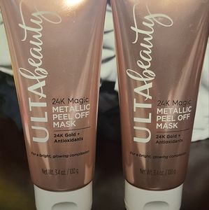 Ulta Beauty 24k magic metallic rose gold peel off mask + antioxidants.